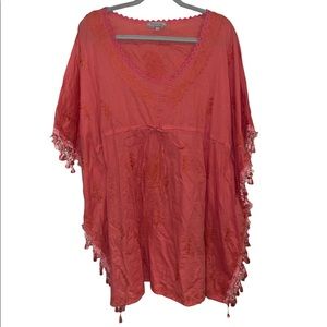 World Market Women’s Coral Print Swim Cover Up L/XL